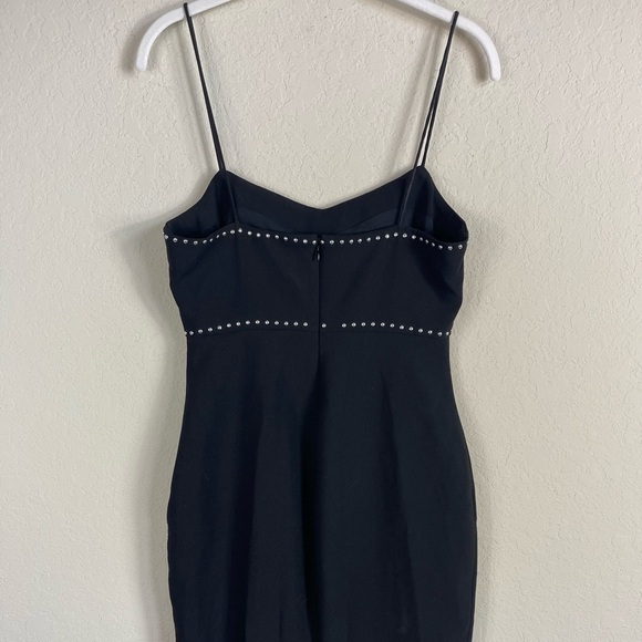 Likely Charlene Silver Studded Black Gown with Side Slit Size 4 - Picture 10 of 11